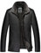 Winter-Herren-Kleidung, Schafsleder, weiße Daunen, Entenmäntel, Revers, Übergröße, Plüsch, dickes Fell, dick, warme Parkasjacke