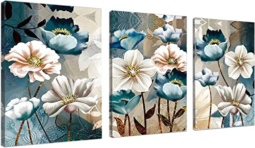 YALKIN 3 Pack 5D Diy Diamond Painting nach Zahlen Diamond Art Kits, Flower Full Drill für Erwachsene Kindergeschenke für Home Wanddekor, Farbe von Diamonds Kits 30 x 40 cm