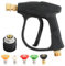 Pistolet Nettoyeur Haute Pression 4000 PSI, Pistolet de Lavage Haute Pression avec 5 Embouts de Buse d'eau, Connecteur Rapide 1/4, Interface M22(14mm), Lance a Mousse pour Nettoyage de Voiture