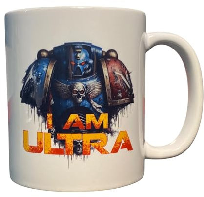 Super6props Mug Space Marine, Ultra Marine, I am Ultra Inspired 325 ml, tasse à café, tasse à thé, tasse à thé.