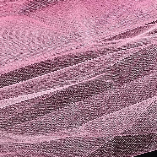 Organza Stoff DIY Tüllrolle 48cm*10m Tüll Dekostoff Tüllband Hochzeit Vorhänge Hochzeitsbogen Tüllstoff Drapierstoff Stoff für DIY Tutu Rock Handwerk Bogen Party Deko Crafts Geschenk, Weiss (Rosa)