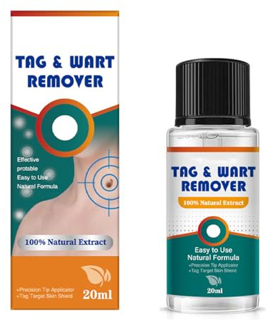 Liquide D'élimination Des Verrues,Acrochordons Traitement Efficace,Verrue Remover pour le Corps et les Mains,Traitement Efficace des Verrues 20ML