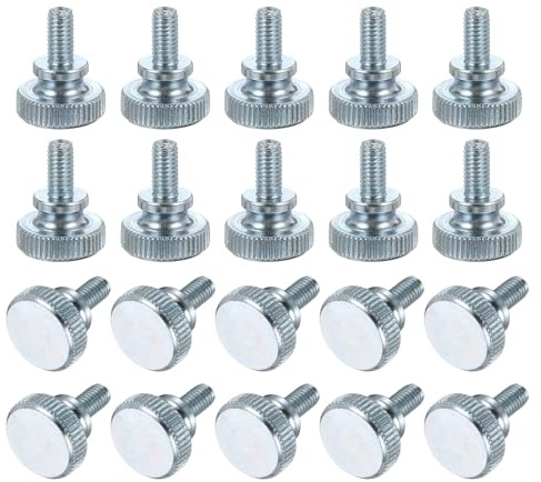 PATIKIL M5 x 10mm Knurled Thumb Screws, 20Pcs Metric Knurled Head Bolts Thumb Screw with Shoulder Grip Knobs Fasteners Tighten Thread Fasteners for TV Monitor Mount