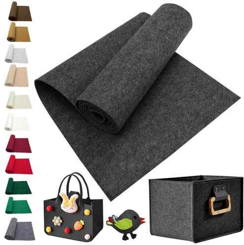 LOMUG Rollo de fieltro de 3mm de grosor, 40x150cm, fieltro para manualidades, alfombrillas de fieltro para cortar, fieltro suave para proyectos de bricolaje, costura, patchwork, decoración