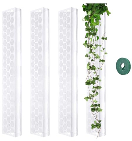 Generico Moospfosten Monstera - 17 Zoll Stapelhalter, Rankhilfe für den Innenbereich, transparenter Moospfahl | Monsteras Green Ivy Money Tree Glastür