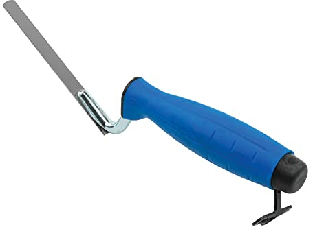 Toolty Truelle pointeur en acier inoxydable, outil à main avec poignée en caoutchouc 12 mm, maçon, bricolage - TLTY-0309