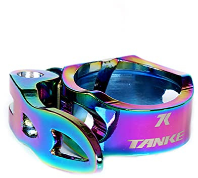 WLDOCA Fahrrad-Schnellspanner-Sattelstützenklemme 31,8/34,9 mm Sattelstützenklemme MTB Rennrad Sattelrohrhalterung Clip Rainbow Cycling Parts,A,31.8mm