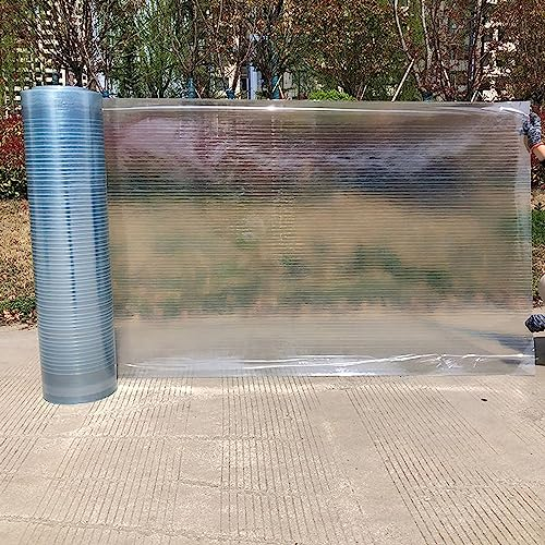 FENGSHOUU Polycarbonat-Dachplatte,UV-beständig Klar Gewächshaus Platten,Dachblech für Gerätehaus,Stoßsicheren Regensichere Stegplatten,für Wintergarten,Carport,Leicht Zu Schneiden (WxL:1.2x3m)