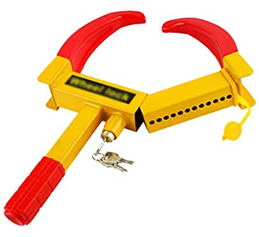 Heavy-Duty Wheel Clamp, Anti Scratch Wheel Lock Car Security Devices, for Caravans, Cars, Motorbike Lock