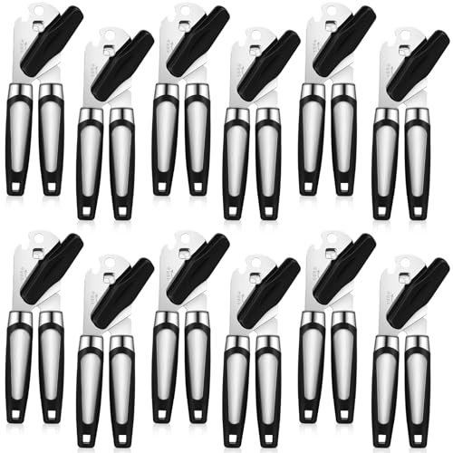 Gisafai 12 Pcs Manual Can Opener with Sharp Blade Smooth Edge Multifunctional Kitchen Gadget Handheld Openers Oversized Handheld Knob Can and Bottle Animals