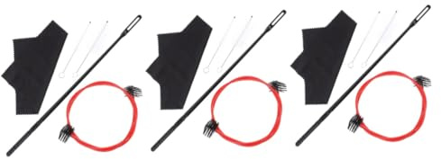 BESTonZON 3sätze Trompetenreinigung Teiliges Kit Mit Flexibler Reinigungsbürste Reinigungsstab Und Mikrofasertuch Zubehör Für Blasinstrumente Effektiven Pflege Und