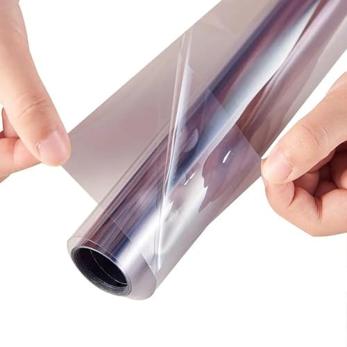 Film Teinté Voiture Film teinté for vitres de Voiture 50 cm x 300 cm VLT 75% Gris Bleu UV + Isolation Film de Protection Solaire 2 Plis Film Vitre TeintéE Voiture