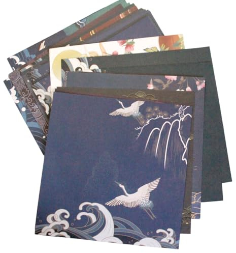 Lot de 60 feuilles de papier origami 20 cm x 20 cm Motif Chinoiserie Double face Grue Avion Papier décoratif pour bricolage, scrapbooking, découpage, origami