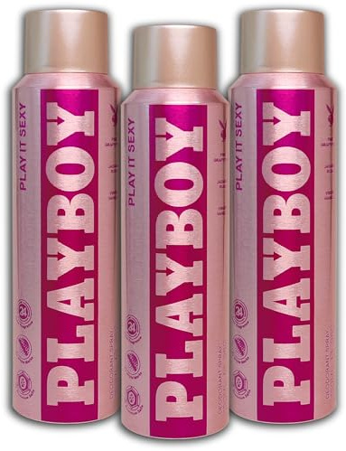 3 er Pack Playboy Play it Sexy Deodorant Spray Deo 3 x 150 ml