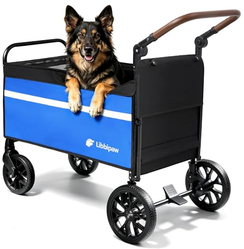Libbipaw Foldable Dog Wagon for Medium & Large Dogs, Outdoor Pet Wagon