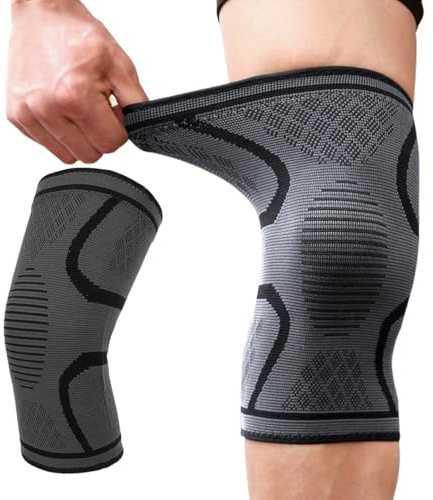 Kniebandage für Männer Damen, Athletics Kniebandage, Orthopädische Kniestütze, Kompressionsbandage für Laufen, Joggen, Sport, Basketball, Gelenkschmerzen, Schwarz, S