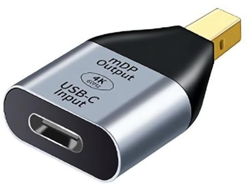 Akfldms Adaptador Mini DisplayPort USB-C Tipo C Macho (Fuente DP A Receptor Mini DisplayPort, HDTV 4K 60 Hz 1080p para Tableta y Teléfono)