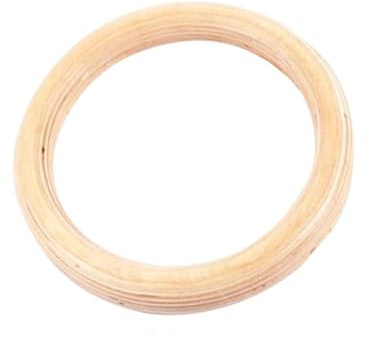 Anelli da ginnastica – Attrezzatura da allenamento in betulla da 3,2 cm, set per esercizi di presa | Fitness a casa, yoga, pilates, giochi all'aperto, giardino, peso corporeo, e