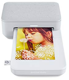 HP Sprocket Studio Stampante istantanea 10x15 cm (Bianco) Stampa foto dai tuoi dispositivi iOS, Android e social media, UK Plug
