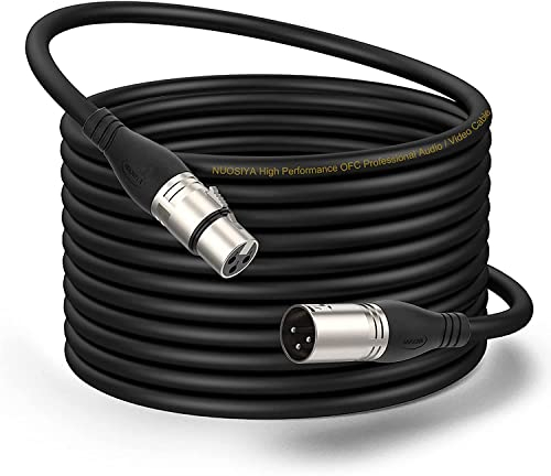 NUOSIYA XLR Kabel 20m 1Pack Mikrofonkabel, 3-Pin XLR Stecker auf Buchse Mikrofonkabel für Mikrofon, Verstärker, Mischpult, Lautsprecher