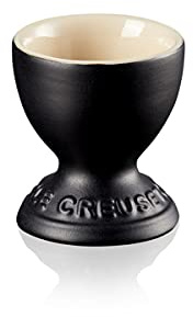 Le Creuset Stengods fotad äggkopp, 9 g, 5,3 x 5,3 x 5,9 cm, matt svart, 7170200000099