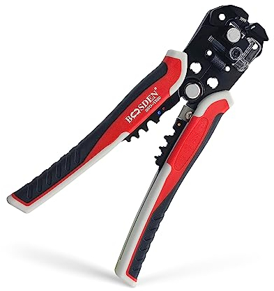 BOOSDE Alicates Pelacables Automatico, 3-en-1 pelacables electricista profesional, 24-10AWG (0,2-6 mm²) pelacables