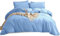 YORKSHIRE BEDDING Single Duvet Cover Set - Soft & Breathable Brushed Microfibre Plain Duvet Cover with Pillow case - Button Closure Quilt Cover Bed Set – Light Blue