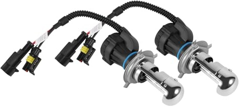 Qyrugcxs 2X Ampoule AUTO HID BI-Xenon faisceau HI/LOW H4 ampoule (55W, 6000K)