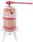 QEENTOE Obstpresse Manuell Weinpresse aus Holz Spindelpresse mit Pressnetz Saftpresse Apfelpresse Fruchtpresse Granatapfelpresse Beerenpresse Rot Mechanische Presse für Wein Obst Maische - 6L