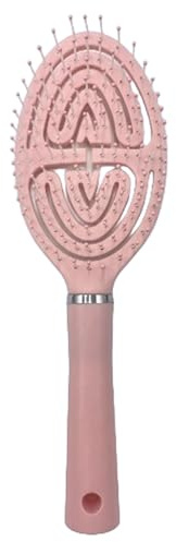 Detangling Hair Brush, 1 Pcs Detangle Brush with Flexible Soft Bristles for Women, No-Tangle Hairbrush for Curly, Straight, Wet & Dry Hair - Easily Through Tangles Without Pulling (Pink)