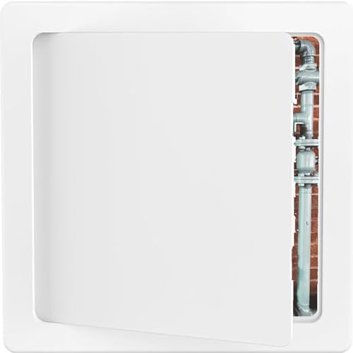 YUSUHU Panneau d'accès pour cloison sèche de 30,5 x 30,5 cm – Porte de plafond murale à charnière robuste, couvercle d'inspection amovible blanc pour plomberie, entretien électrique CVC, accès aux