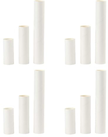 DECHOUS 24 Tubo di Cartone Kraft Bianco per Disegni e Poster, 24 Pezzi, Inodore e Verniciabile, per Progetti DIY e Conservazione Artistica