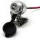 Cliff Top Aluminium 4,6 Ampere Motorrad 22 mm (0,87 ) und 25,4 mm (1) Lenker USB-Ladegerät - Steckdose für GPS, Navi und Smartphone usw. (Silber)
