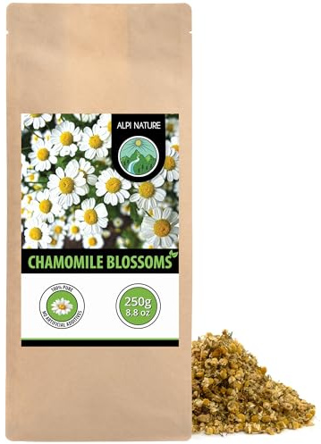 Alpi Nature Camomille Infusion 250g, Fleurs de Camomille Séchées, Thé en Vrac
