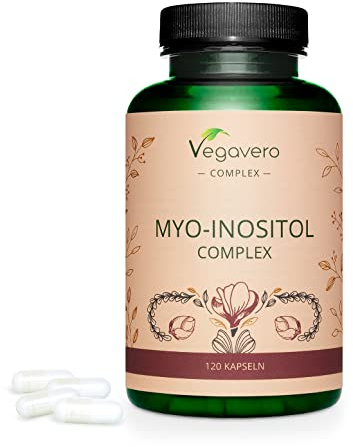 Vegavero Myo-Inositol D-Chiro-Inositol Complex | with Coenzyme Q10, Zinc, Vitamin B6, Chromium & Folic Acid (Quatrefolic) | PCOS Supplement | NO Additives | 120 Capsules | Vegan