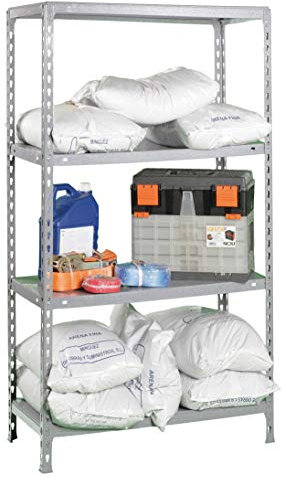 Simonrack - Étagère métallique 4 niveaux - 1500 x 1100 x 400 mm - KIT ECOCLICK SUPERPLUS - Galvanisé