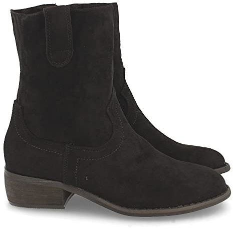 shoes&blues.es Botin de Tacon para Mujer, Comodos, con Punta Redonda, y Cierre de Cremallera, Otoño Invierno