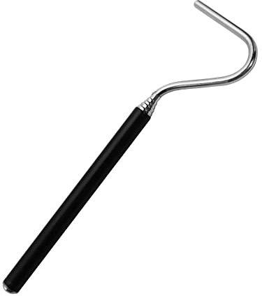 CONSIO Einziehbarer Reptilien-Haken, tragbarer Mini-Schlangenhaken, zusammenklappbar, Edelstahl, Schlangenzange und Schlangen- und Reptilienhaken, einziehbar, zum Auffangen von Schlangenhandhabung