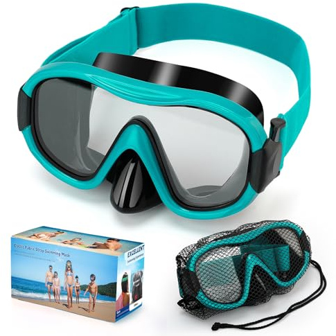 Knitted Adjustable Strap Dive Mask - Ultra-Comfort Panoramic Goggles for Scuba & Snorkeling