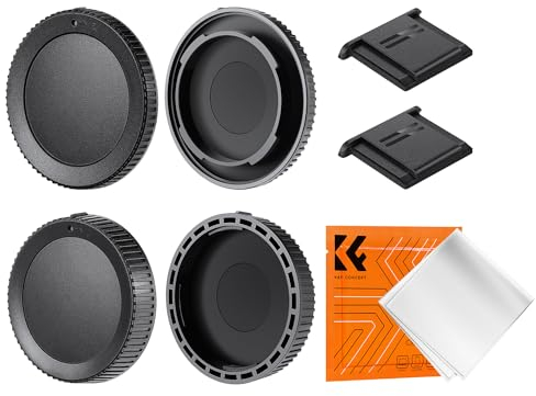 K&F Concept Body Cap + Rear Lens Cap Compatible with Nikon Z Mount Z6, Z7, Z8, Z9, Z30, Z50, Z5, Z7 II, Z6 II, ZF C, Camera Lens Accessories with Hot Shoe Cover