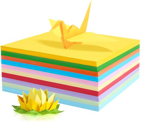 Barlone 100 Blatt Buntes Papier A4, 297mm x 210mm Bastelpapier Bunt, Buntpapier Origami Papier, Buntes Papier zum Basteln, Farbiges Papier Faltpapier in 10 Farben, für DIY Origami, Drucken, Zeichnen