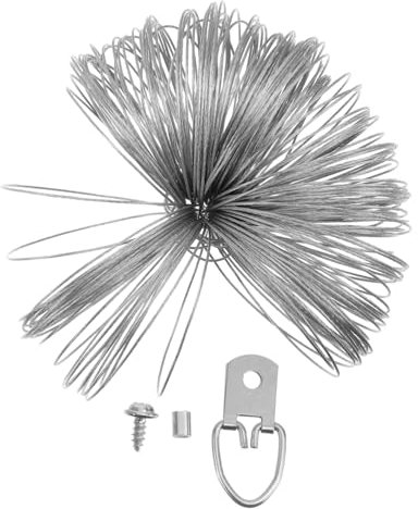 POPETPOP Wire Rope Hook Set for Picture Hanging Includes Wire Rope Rings for Photo Frame Hanging and Wall Decor Display