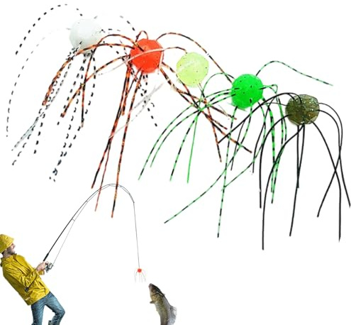 Sghtil Cebo de Dados - 5 Piezas práctico Juego de señuelos de portátiles | Cebo de natación de Repuesto Ligero Accesorio de para de Agua Dulce, Perca, lucioperca, Trucha, Estanque