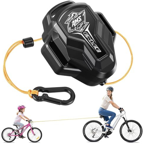 PlsMupn Cuerda de remolque universal para bicicleta, 2,5 m, elástica, para niños, MTB para bicicletas y bicicletas de montaña, soporta hasta 100 kg, fácil de montar