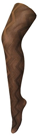 Sock Snob - Ladies Thick Coloured 80 Denier Opaque Patterned Winter Fashion Tights (8-14 UK 36/42, Weave Brown)