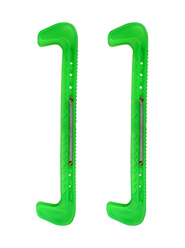 Tiiyee Ice Skate Guards 1 Pair, Adjustable Ice Skate Blade Covers with Spring Hard Plastic Blade Protectors for Figure Hockey Skates Ice Skating Accessories for Rink Walking Storage Fits Sizes 33-41
