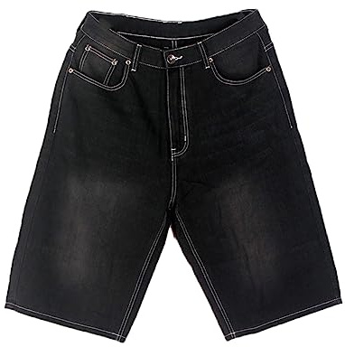 pantaloncini jeans uomo casual jeans uomo corti larghi jeans uomo taglie forti grasso 3/4 lunghezza pantaloncini cargo uomo abbigliamento streetwear hip hop retrò baggy jeans uomo pantaloni da skate