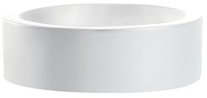 NICOLI VASO ROTONDO ECHO SMALL IN RESINA PER INTERNO ED ESTERNO DIAMETRO CM 25 X12 h CM 30 X14 h (Ø 30x14 cm, Bianco)