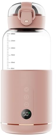 YuWangg - Calentador de agua portátil para fórmula de bebé, capacidad de 300 ml, calentador de biberón portátil inalámbrico, fácil de transportar y adecuado para viajar