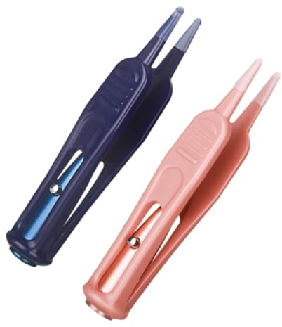 KOMBIUDA 2stücke Nasenreinigungsclip Für Junge Mädchen Mit Led-licht Pinzette Mit Runder Spitze Für Nasenbohrer Nasenreiniger-clip Zur Sicheren Entfernung Von Ablagerungen